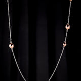 Graceful Beaded Silver Necklace - Diavo Jewels