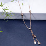 Rosy Circle Cascade Silver Necklace - Diavo Jewels