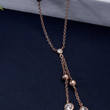 Rosy Circle Cascade Silver Necklace - Diavo Jewels