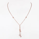 Rosy Circle Cascade Silver Necklace - Diavo Jewels