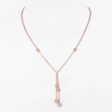 Rosy Circle Cascade Silver Necklace - Diavo Jewels