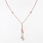 Rosy Circle Cascade Silver Necklace - Diavo Jewels