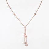 Rosy Circle Cascade Silver Necklace - Diavo Jewels