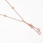 Rosy Circle Cascade Silver Necklace - Diavo Jewels