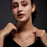 Vogue Layered Silver Necklace - Diavo Jewels