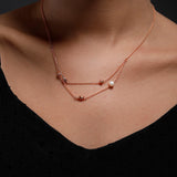 Vogue Layered Silver Necklace - Diavo Jewels