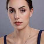 Ethereal Lagoon Silver Necklace - Diavo Jewels