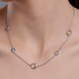 Ethereal Lagoon Silver Necklace - Diavo Jewels