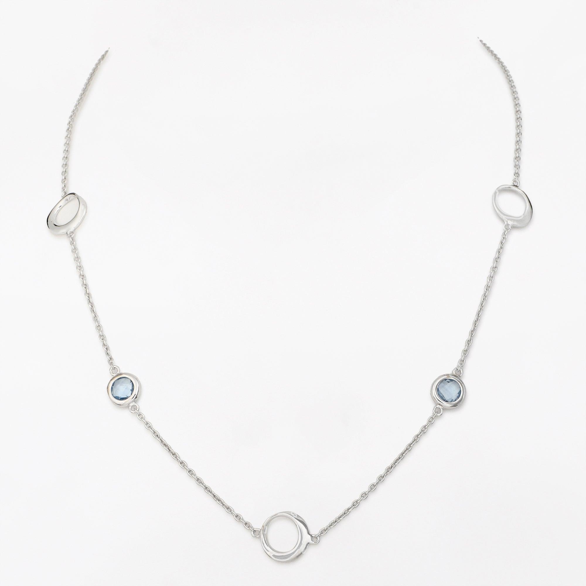 Ethereal Lagoon Silver Necklace - Diavo Jewels