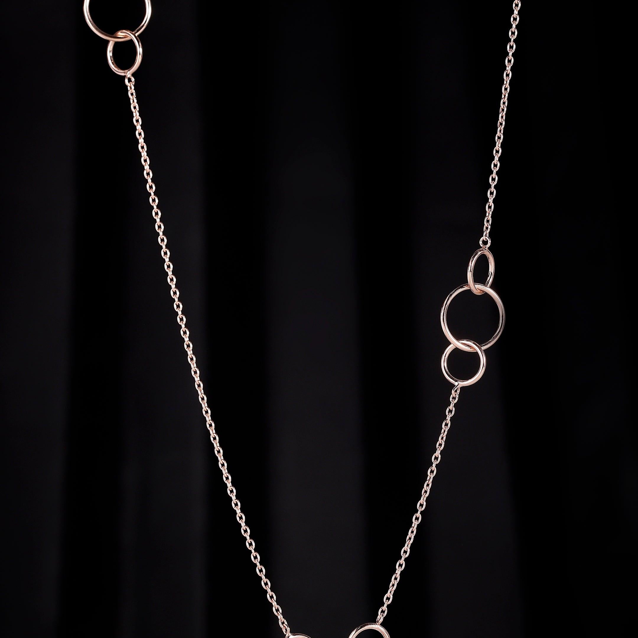 Entwined Rings Silver Necklace - Diavo Jewels