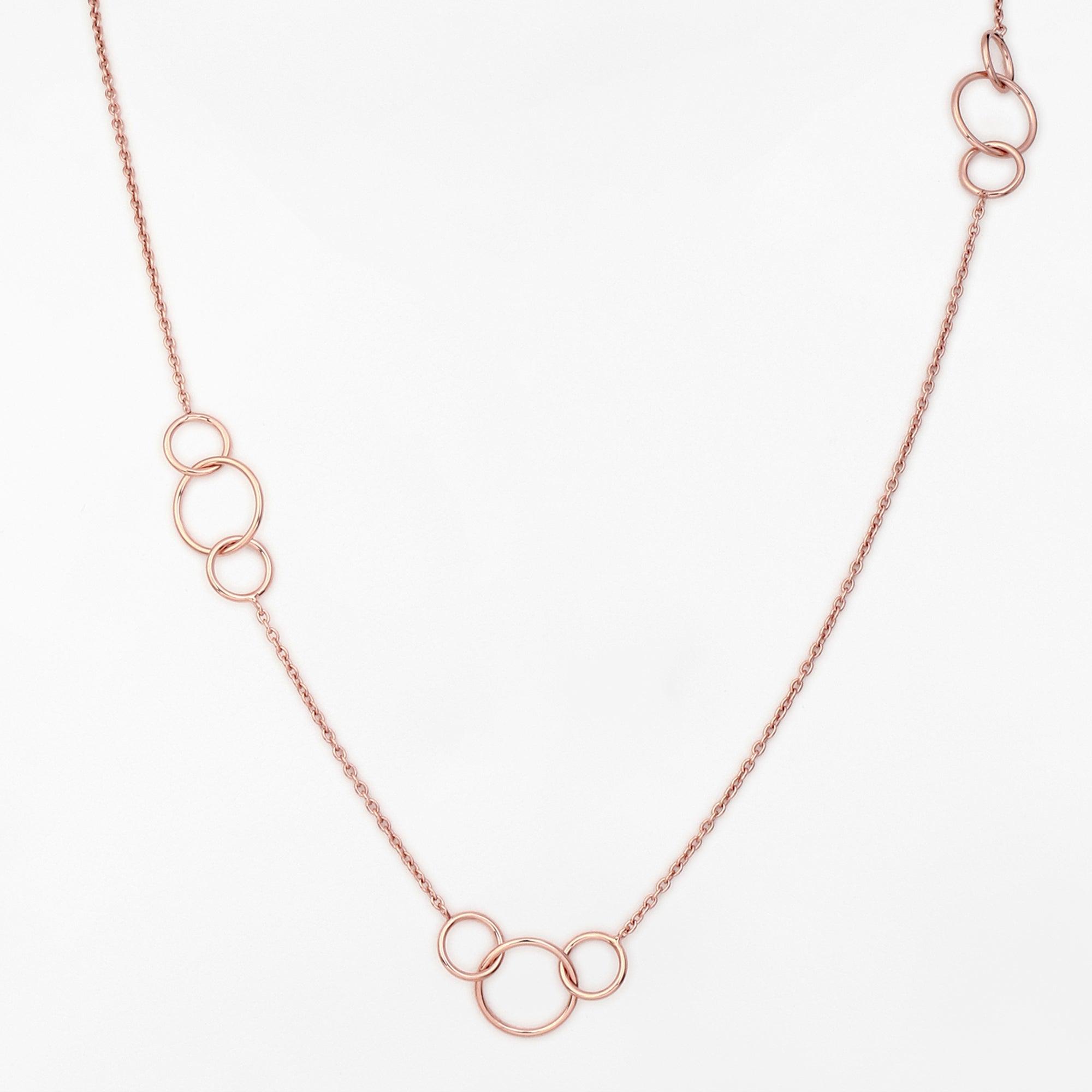 Entwined Rings Silver Necklace - Diavo Jewels