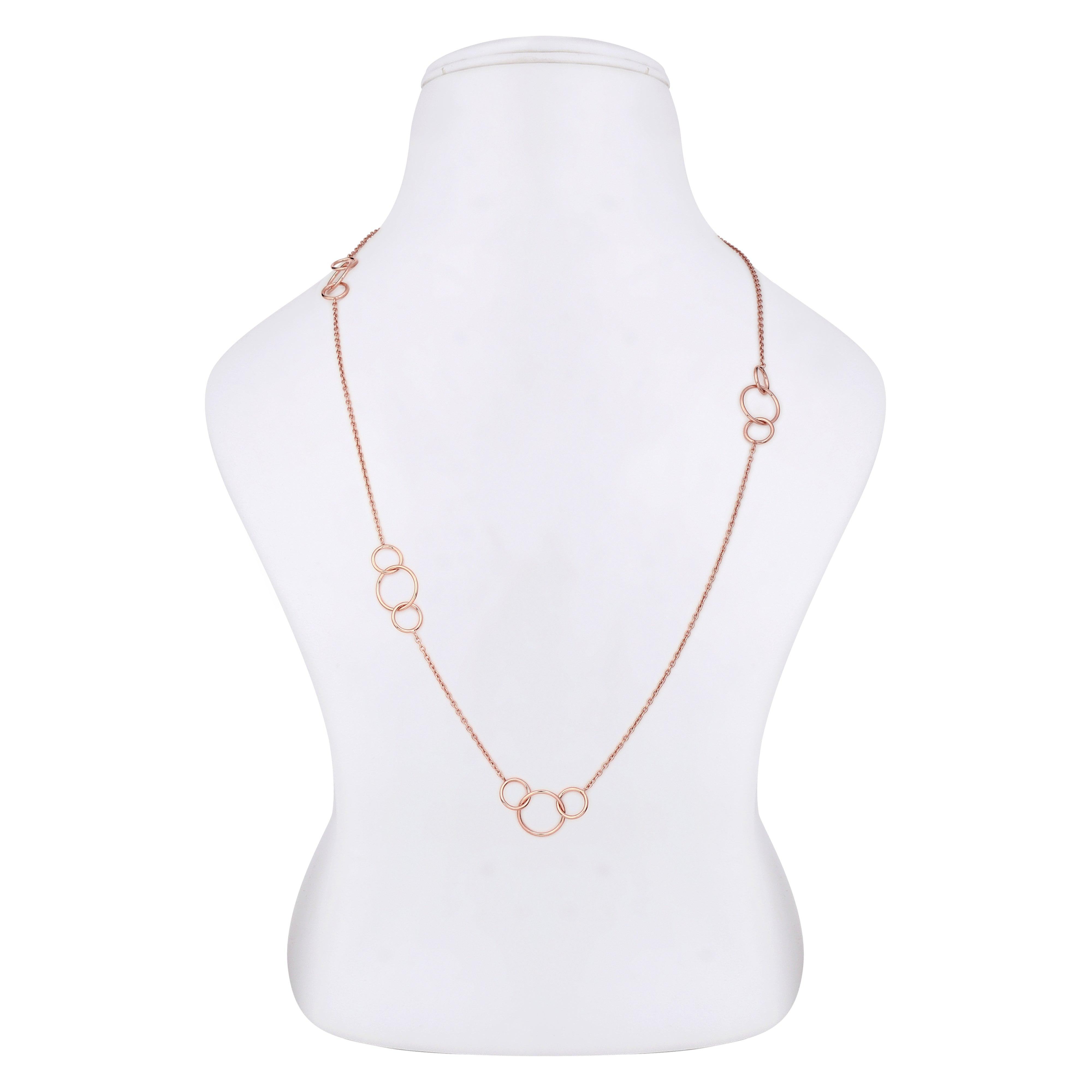 Entwined Rings Silver Necklace - Diavo Jewels