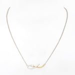 Dual Tone Wave Silver Necklace - Diavo Jewels