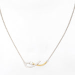 Dual Tone Wave Silver Necklace - Diavo Jewels