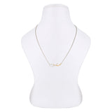 Dual Tone Wave Silver Necklace - Diavo Jewels