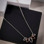 Dazzling Quintet CZ Silver Necklace - Diavo Jewels