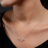 Dazzling Quintet CZ Silver Necklace - Diavo Jewels