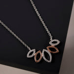 Dazzling Quintet CZ Silver Necklace - Diavo Jewels