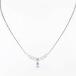 Blue Cascade Braided Silver Necklace