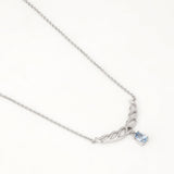 Blue Cascade Braided Silver Necklace