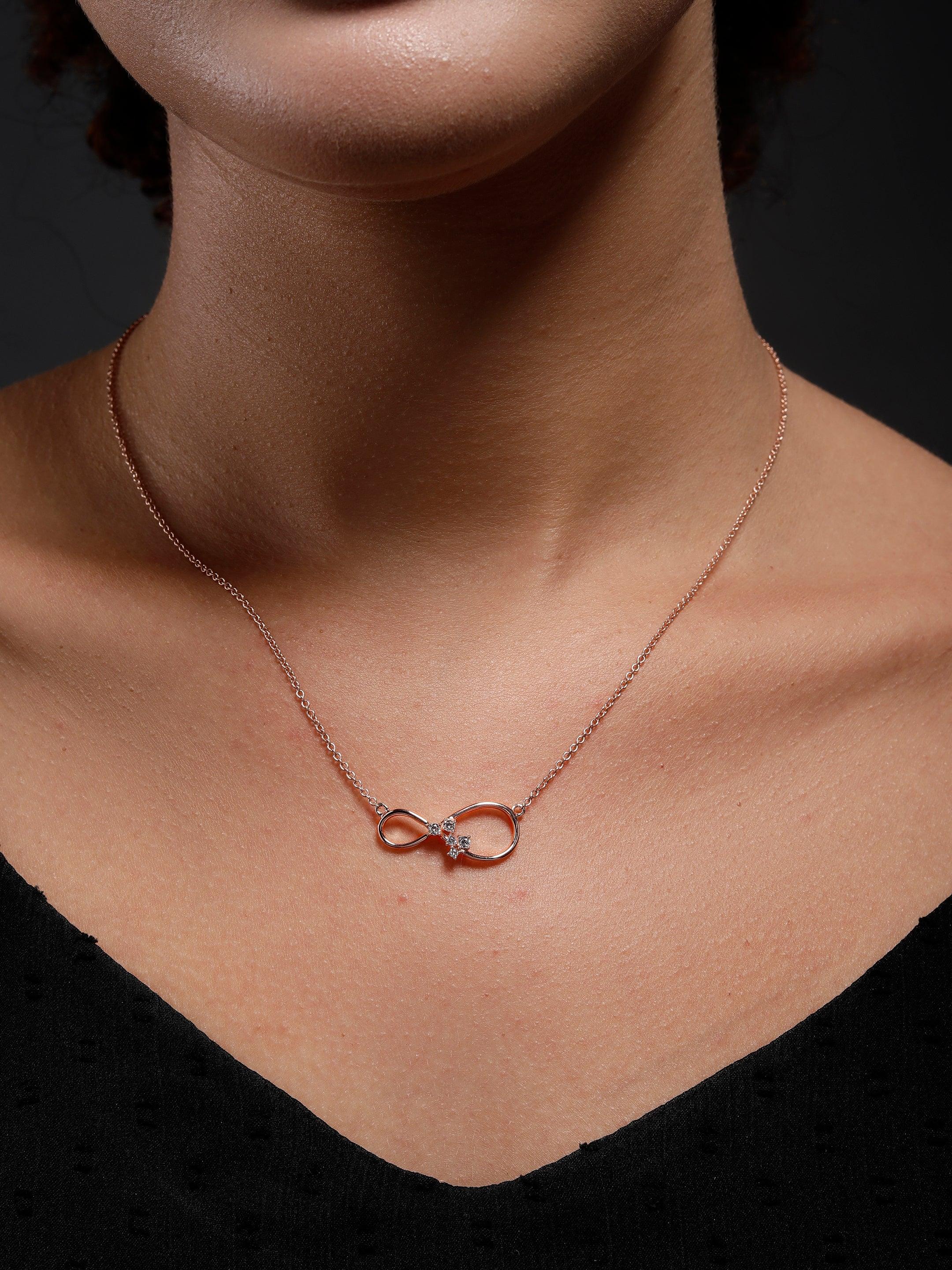 Eternal Love Infinity Silver Necklace - Diavo Jewels