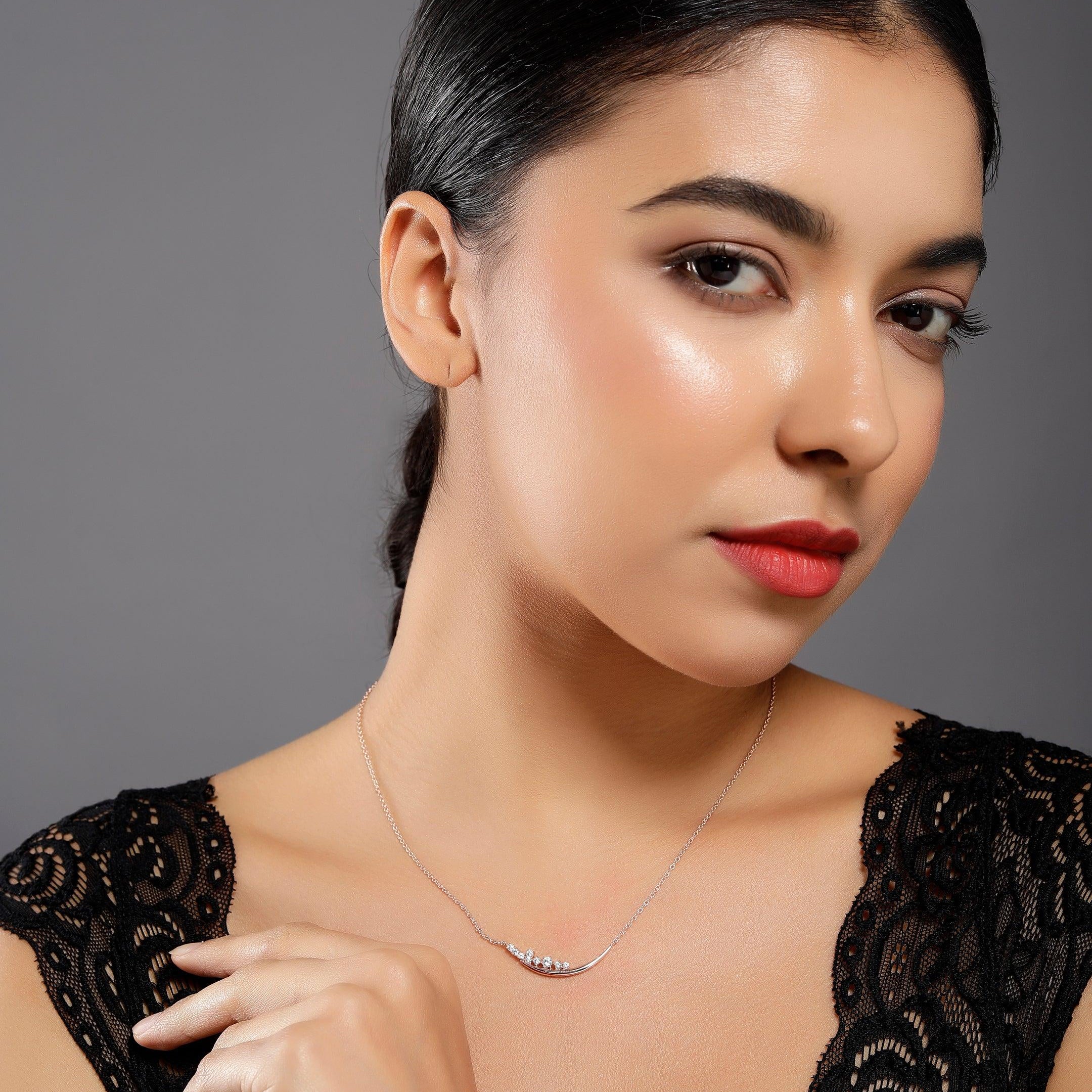 Eternal Gleam Silver Necklace - Diavo Jewels