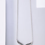 Twin Zirconia Layered Silver Necklace - Diavo Jewels