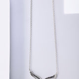 Twin Zirconia Layered Silver Necklace - Diavo Jewels