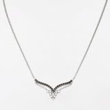 Twin Zirconia Layered Silver Necklace - Diavo Jewels