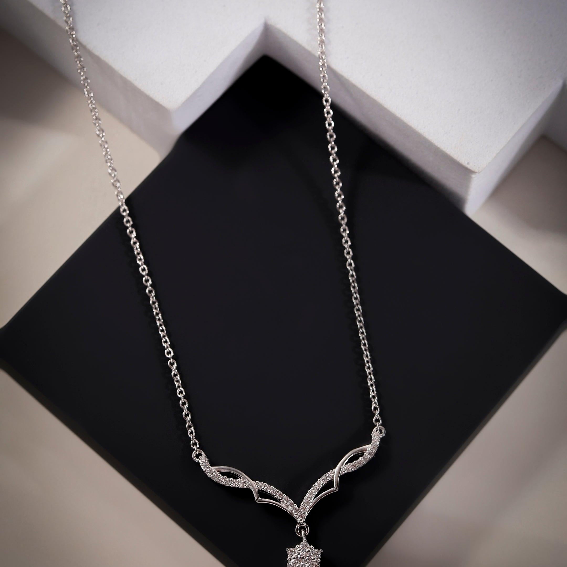 The Joyful Floral Silver Necklace - Diavo Jewels