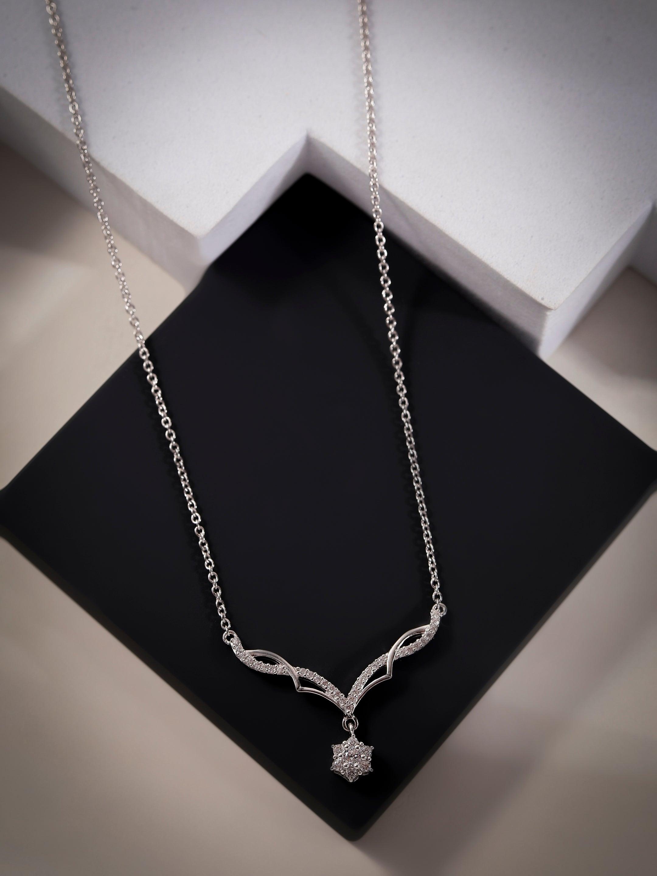 The Joyful Floral Silver Necklace - Diavo Jewels