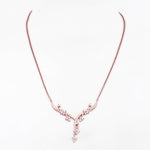 Cubic Floral Vine Silver Necklace - Diavo Jewels