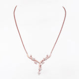 Cubic Floral Vine Silver Necklace - Diavo Jewels