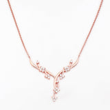 Cubic Floral Vine Silver Necklace - Diavo Jewels