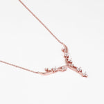 Cubic Floral Vine Silver Necklace - Diavo Jewels