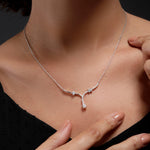 Whimsical Flora Trio Silver Necklace - Diavo Jewels