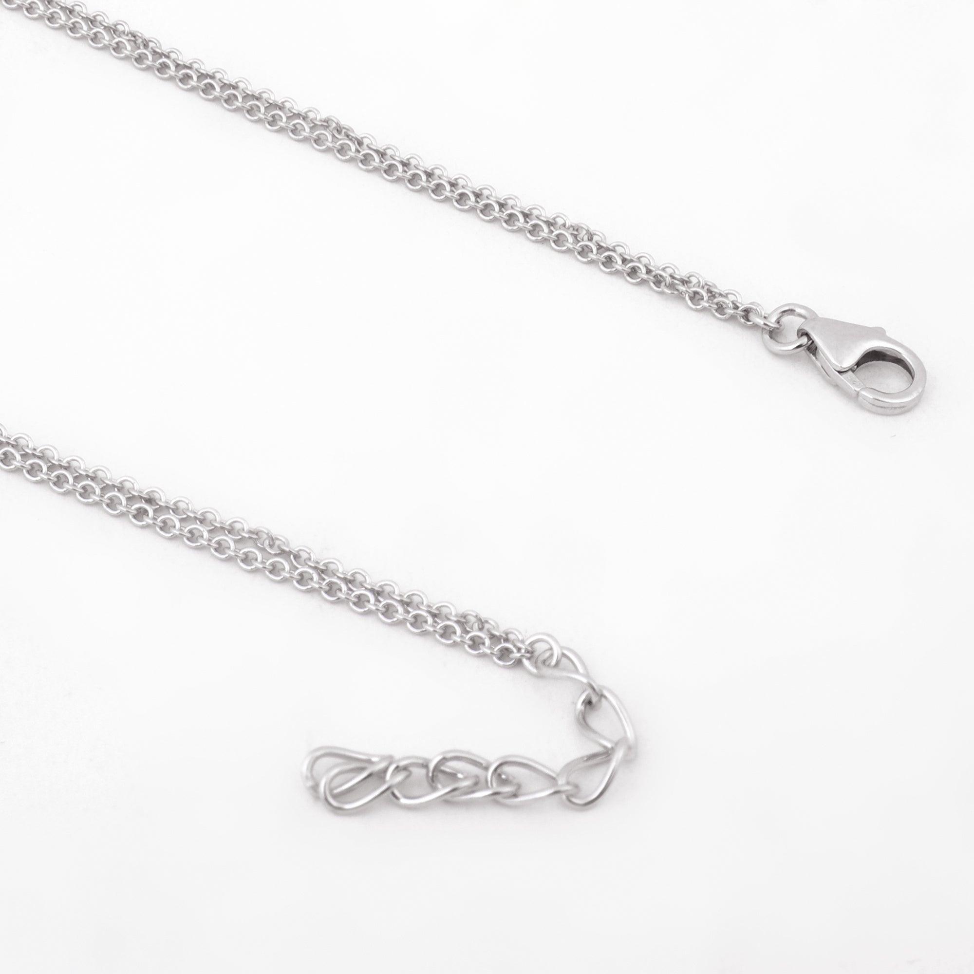 Modern Dual-Tone Loops Silver Necklace - Diavo Jewels