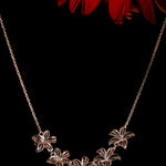 Floral Cascade Silver Necklace - Diavo Jewels