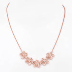 Floral Cascade Silver Necklace - Diavo Jewels