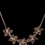 Floral Cascade Silver Necklace - Diavo Jewels