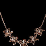 Floral Cascade Silver Necklace - Diavo Jewels