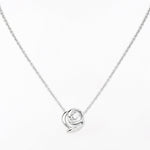 Rosy Radiant Rhodium Plated Silver Necklace - Diavo Jewels