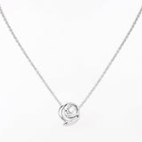 Rosy Radiant Rhodium Plated Silver Necklace - Diavo Jewels