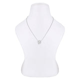 Rosy Radiant Rhodium Plated Silver Necklace - Diavo Jewels