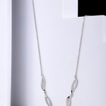 Graceful Curve Ensemble Silver Necklace - Diavo Jewels