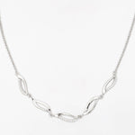 Graceful Curve Ensemble Silver Necklace - Diavo Jewels