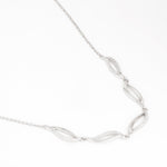 Graceful Curve Ensemble Silver Necklace - Diavo Jewels