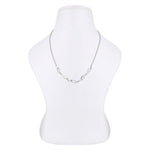 Graceful Curve Ensemble Silver Necklace - Diavo Jewels