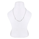 Graceful Curve Ensemble Silver Necklace - Diavo Jewels