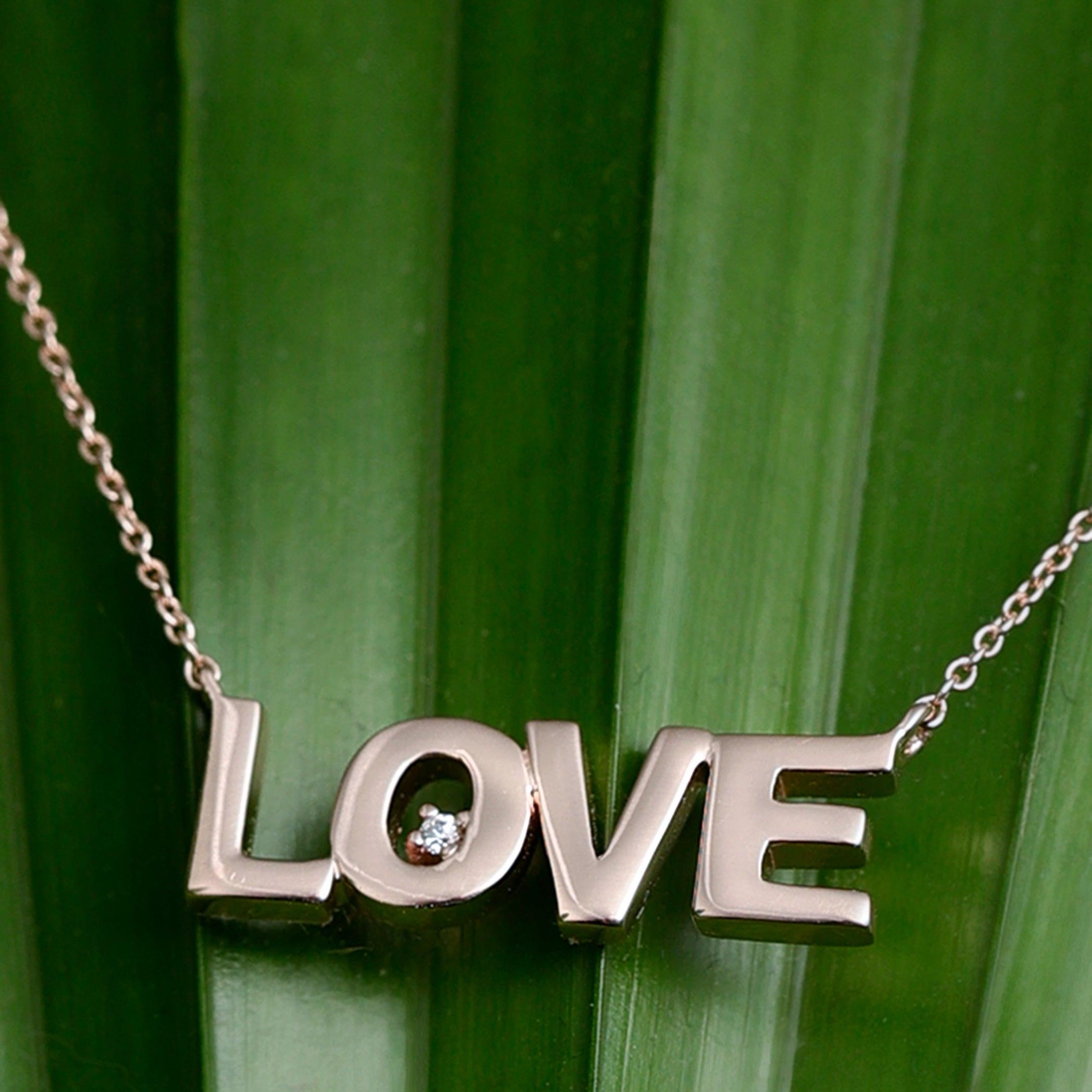 LOVE Letter Silver Necklace - Diavo Jewels